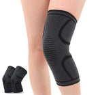 Compression Knee Sleeves for Knee Support - Pack of 2 - Weightlifting and Sports Knee Braces (Large, Black)
